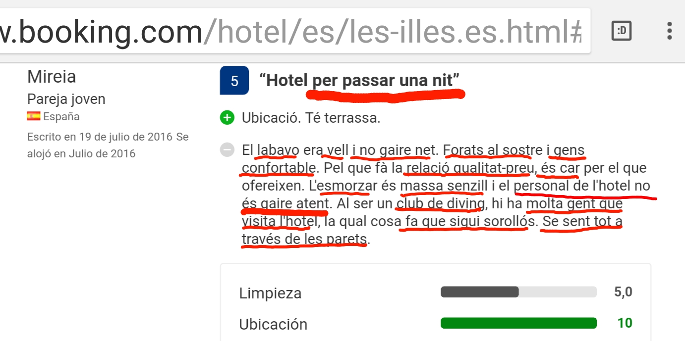 Hotel les illes reviews booking opinion